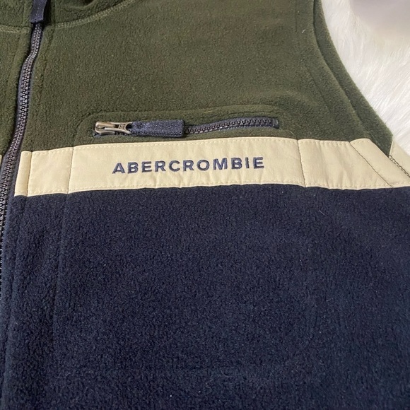 Abercrombie And Fitch Men's Y2K Winter Zip Up Down Fleece Vest Jacket Large - Picture 4 of 9
